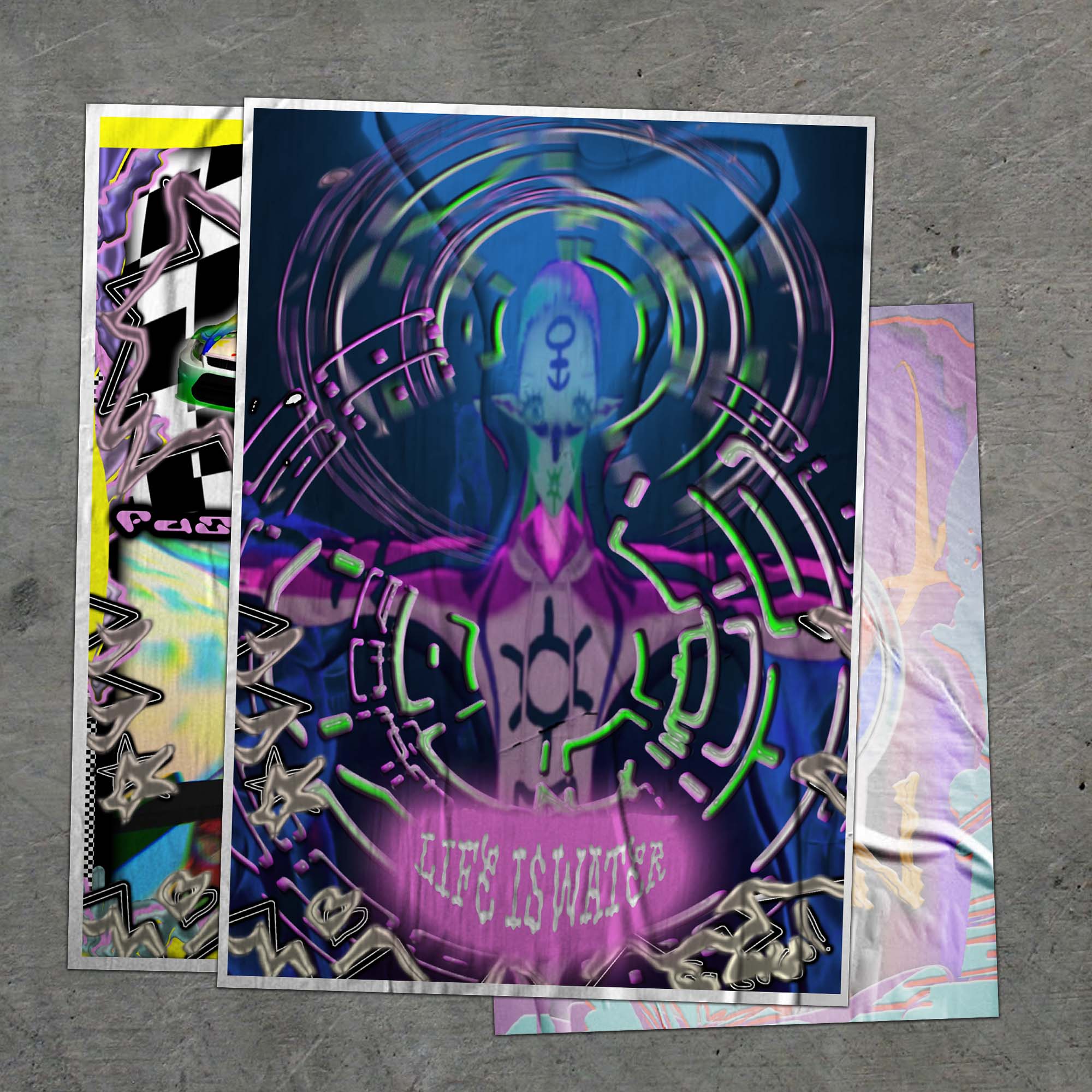 MOE BEBIUS posters for AMAZE.SPACE 2022 - @alpha_rats